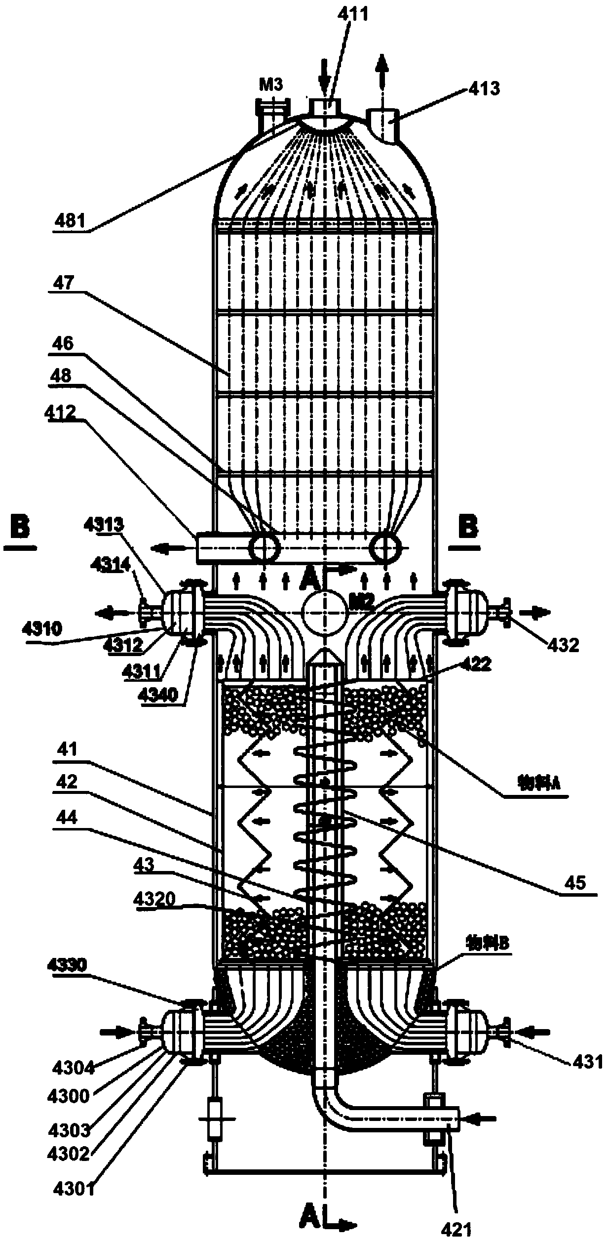 Isothermal conversion device, and syngas complete-conversion reaction system comprising same