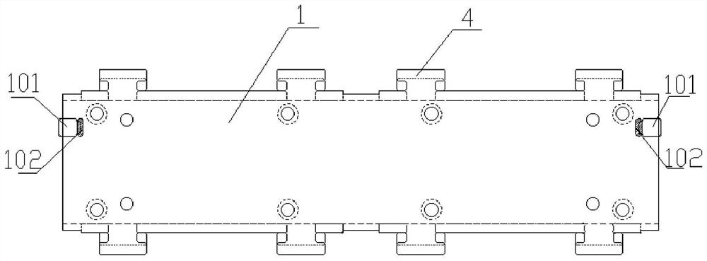 Separating type bending upper die plate assembly