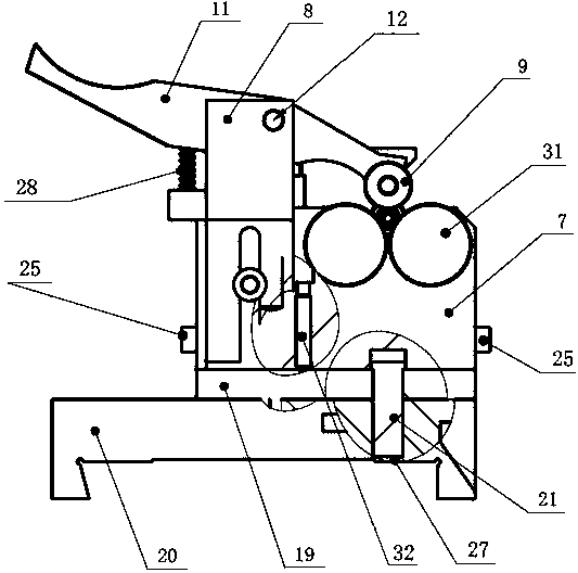 Transmission grinding clamp device