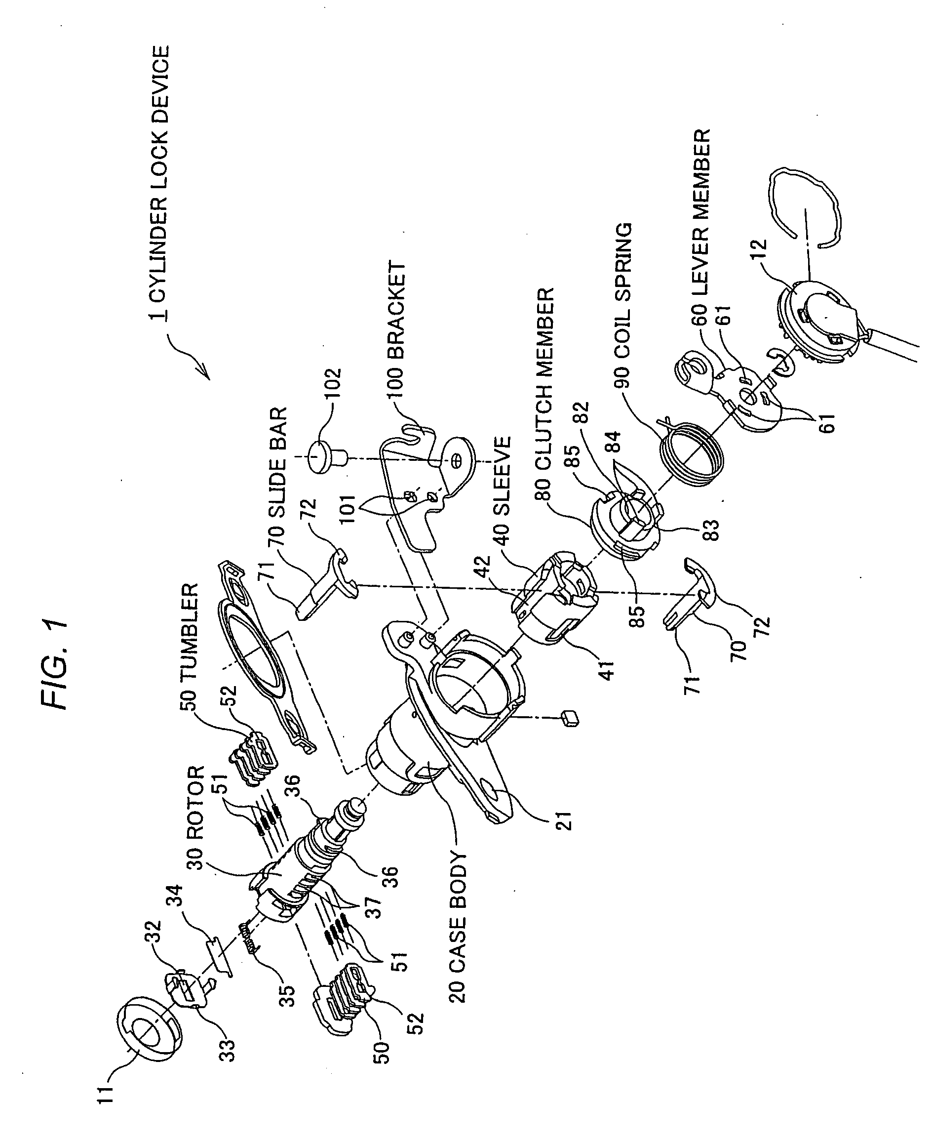 Cylinder lock device and engagement release mechanism