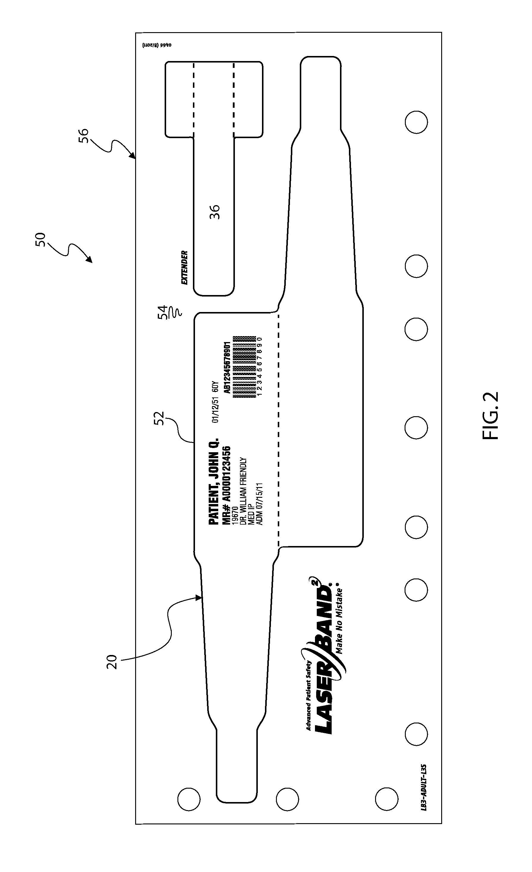 Business Form with Wristband Having Multi-Ply Image Area