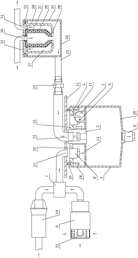 Automatic sewage suction device and filter device