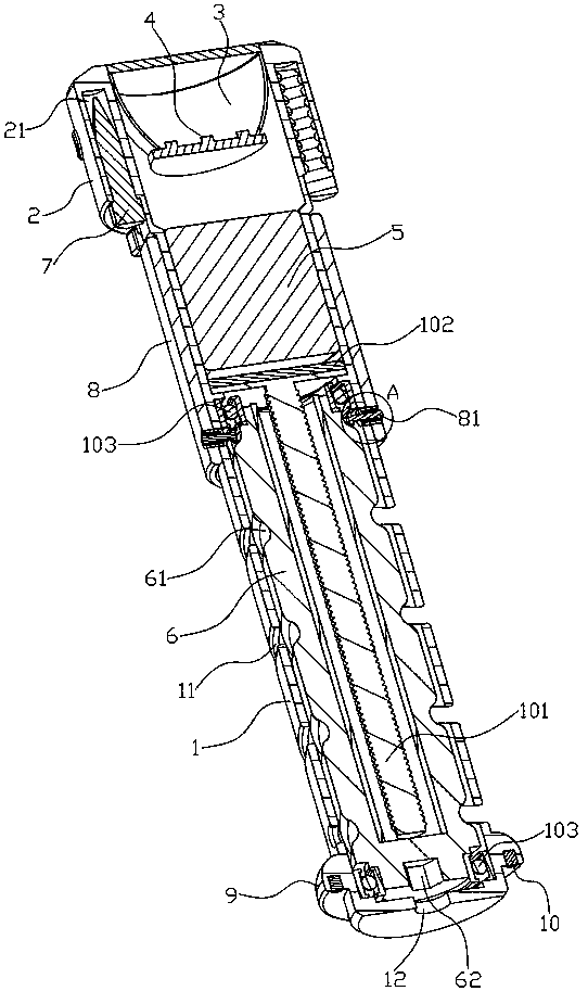 A flashlight for easy maintenance