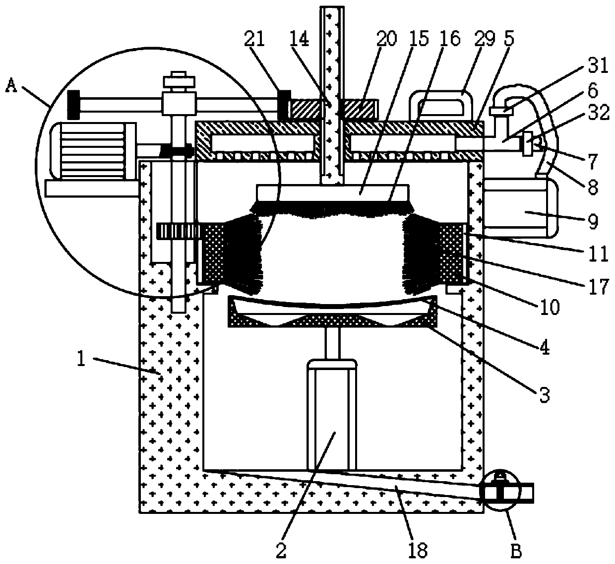 Cleaning device for metal surface treatment