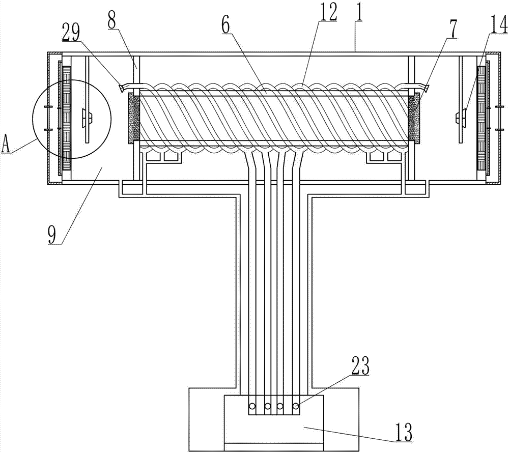 Peritoneal dialysis tube connecting device with disinfecting and heating functions