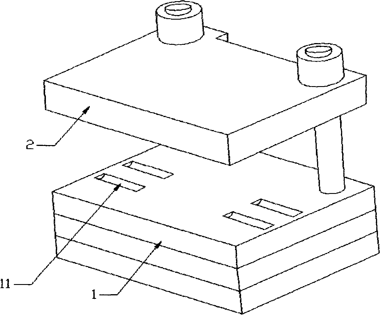 Cylindrical electric core flat angle pressing clamp