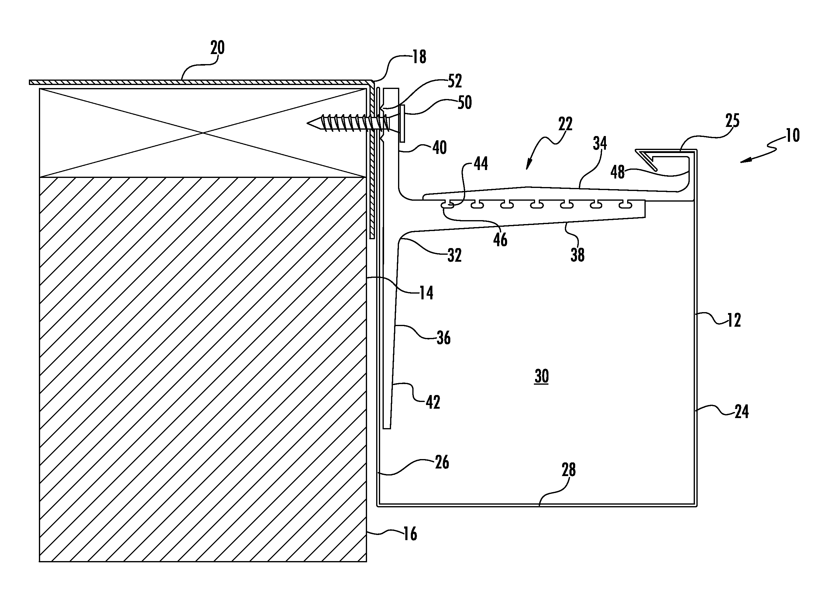 Adjustable bracket device for selectively mounting rain gutters on buildings