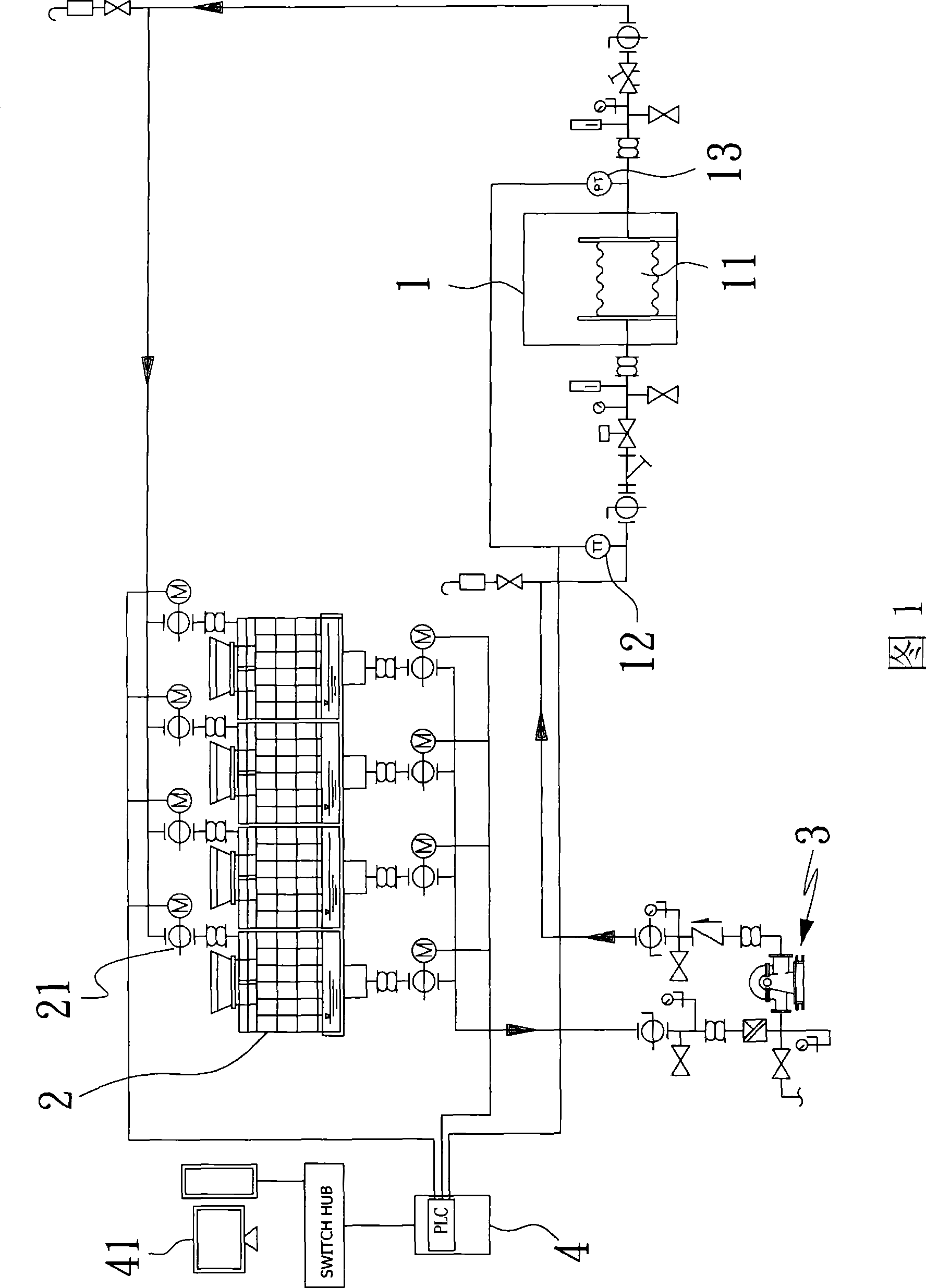 Thermal recovery circulating system of air compressor