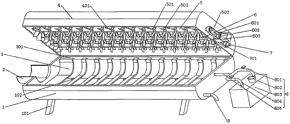 Postoperative fumigation and cleaning device for urinary surgery