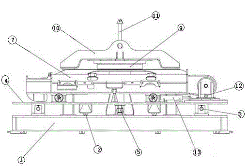 Fuzzy-positioning rapid mounting and clamping device for lower frame of excavator