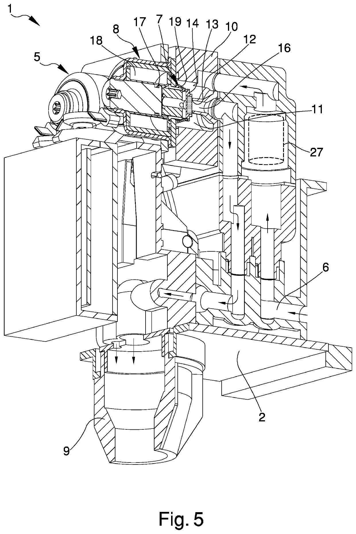 Device for the mixing of fluids