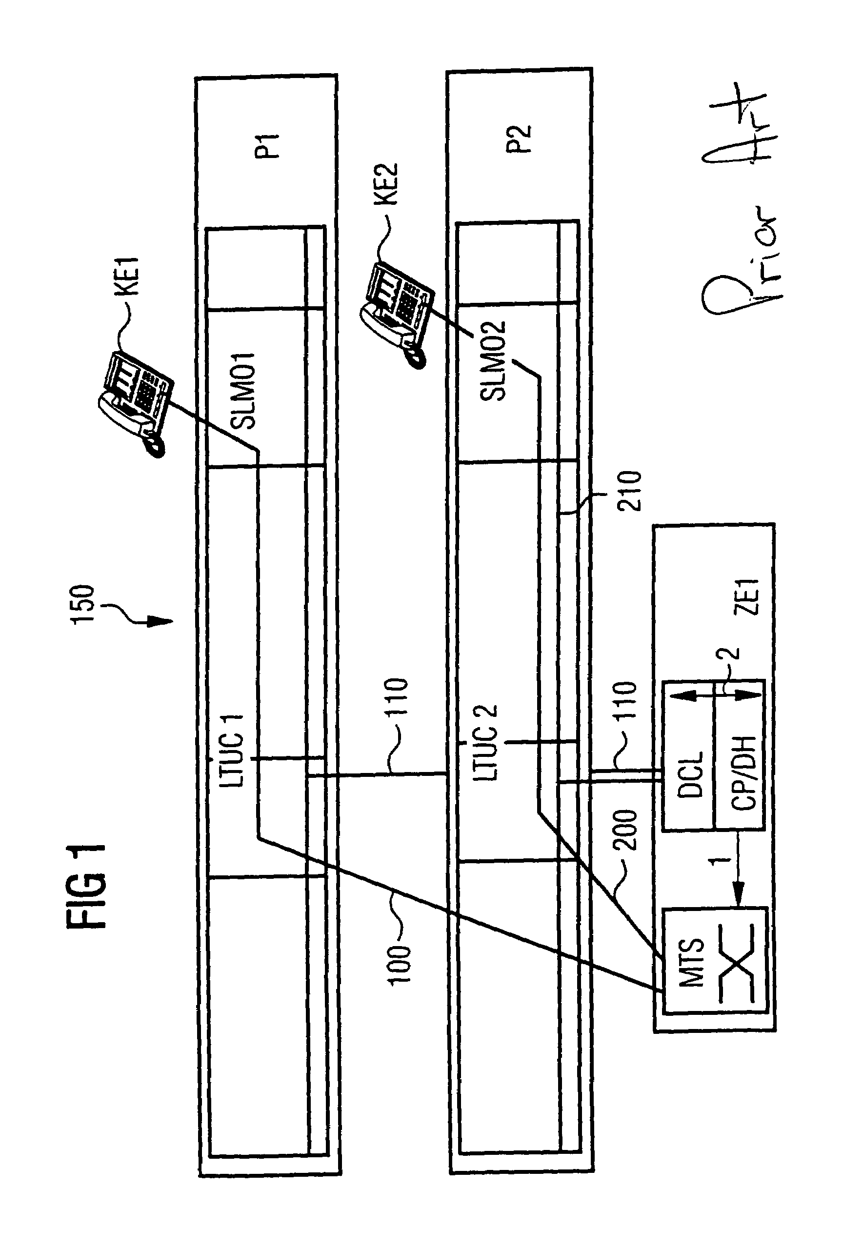 Method and arrangement for coupling messages in a central control device with decentralized communications devices