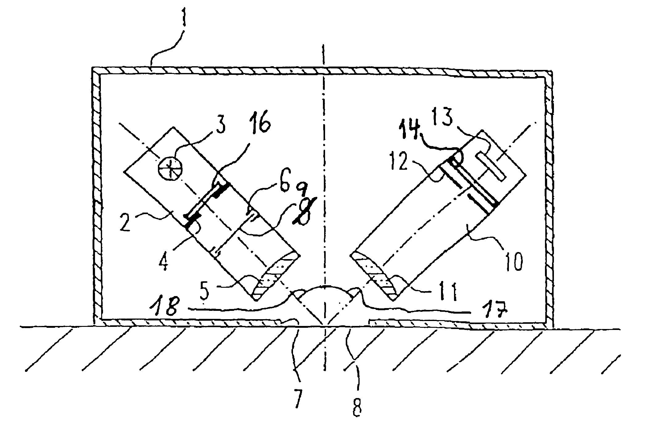 Device for a quantified determination of the quality of surfaces