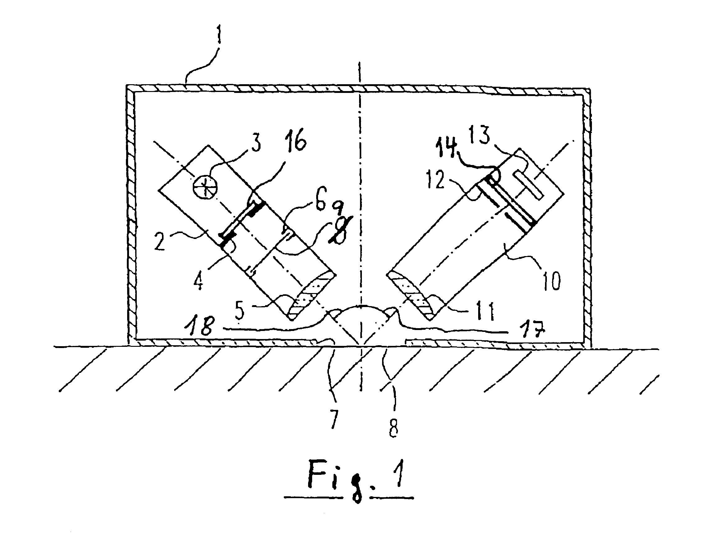 Device for a quantified determination of the quality of surfaces