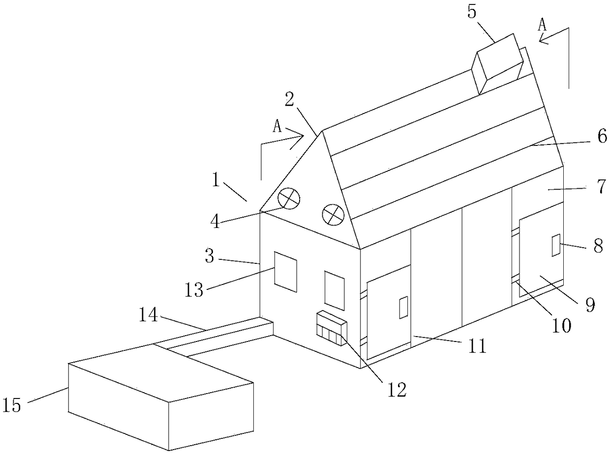 Energy-saving poultry breeding house