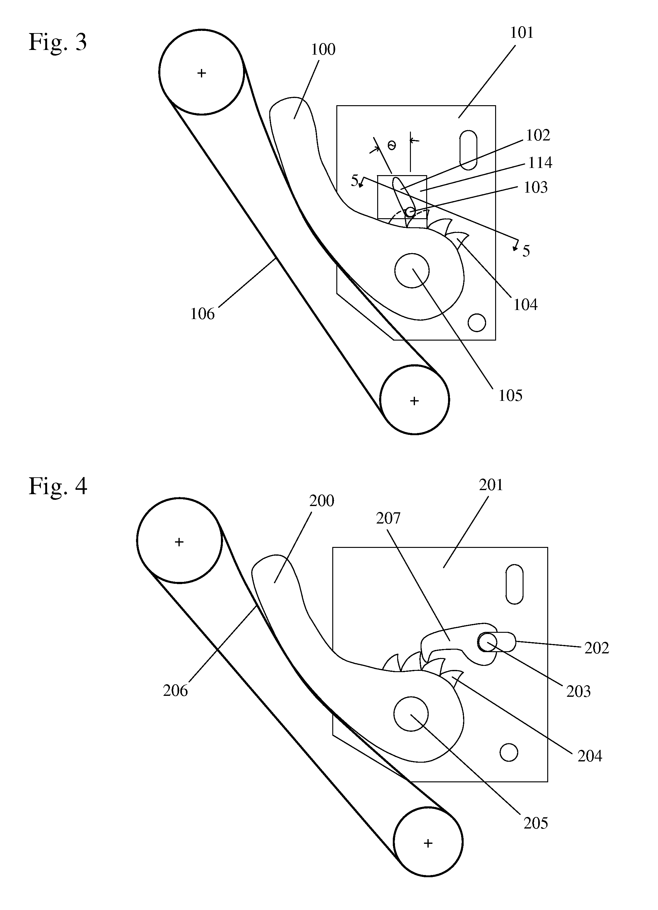 Pivot arm tensioner with sliding ratchet mechanism