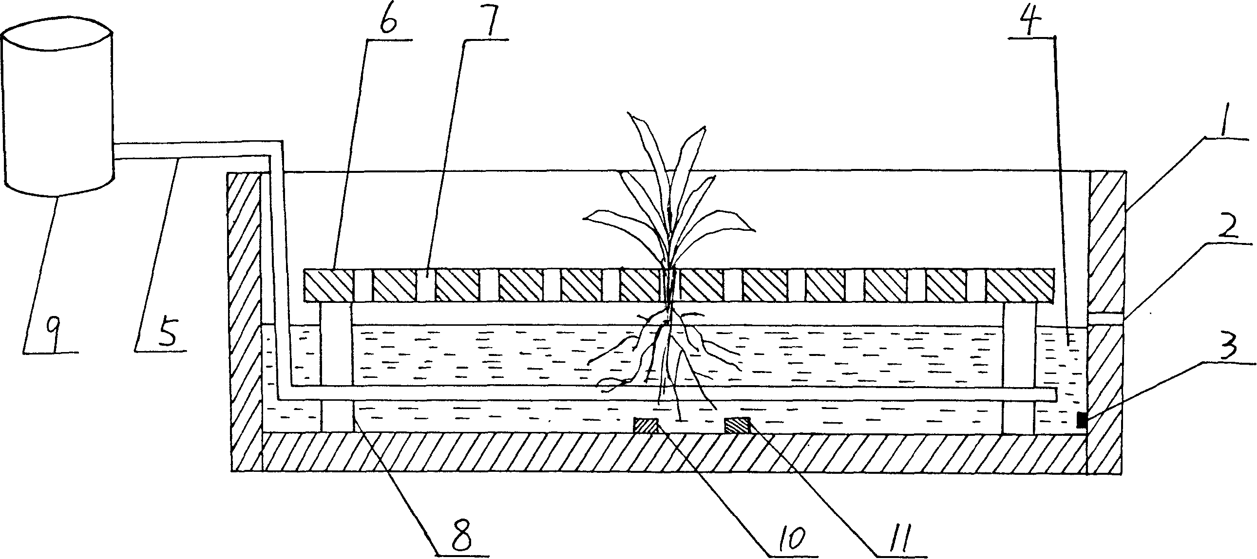 Static type shallow nutrient solution and soilless culturing method