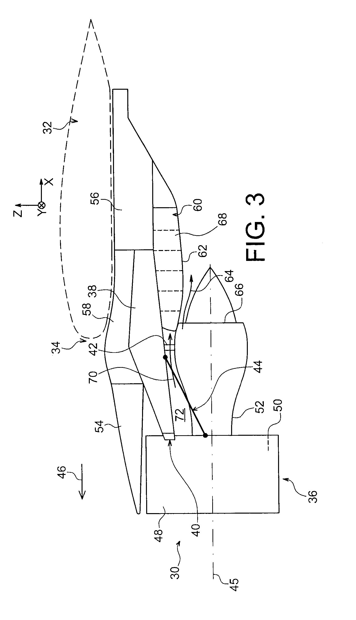 Device for attaching an aircraft engine, comprising blocks for clamping an engine attachment with a wedge effect