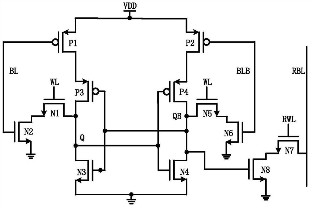 Read-write separated 12T TFET SRAM unit circuit