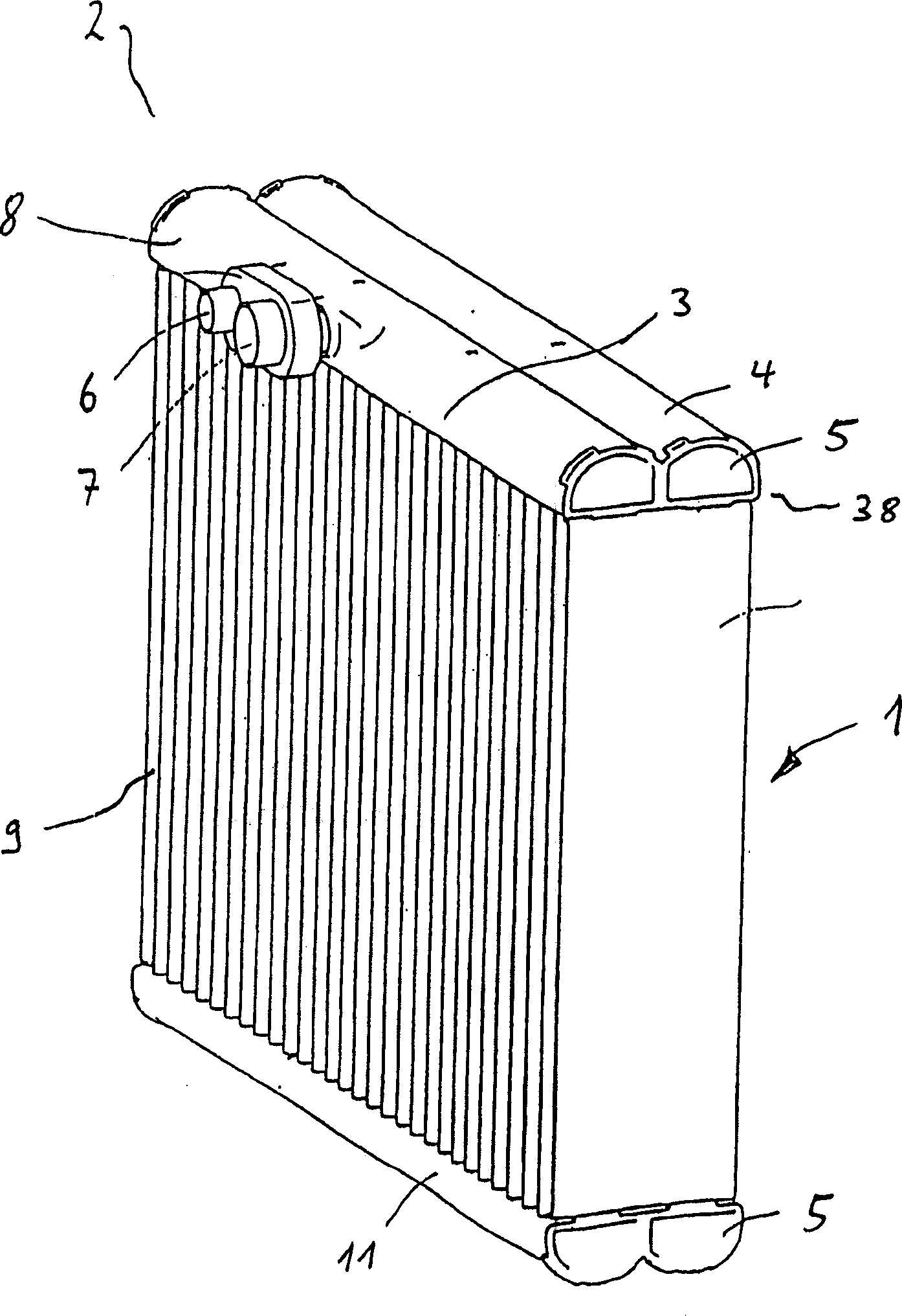 Heat exchanger in particular an evaporator for a vehicle air-conditioning unit