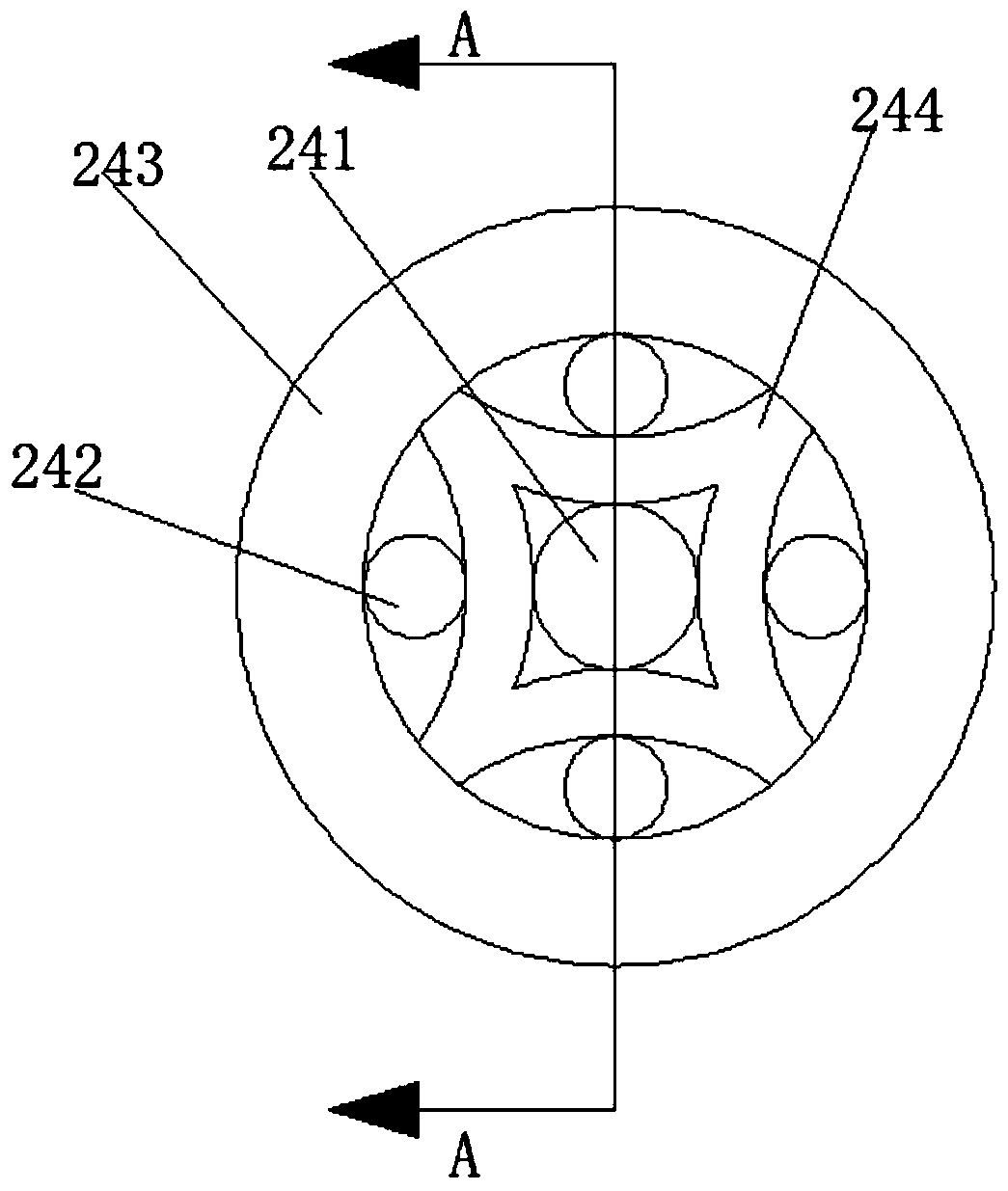 Throttling booster conveying device for fire truck