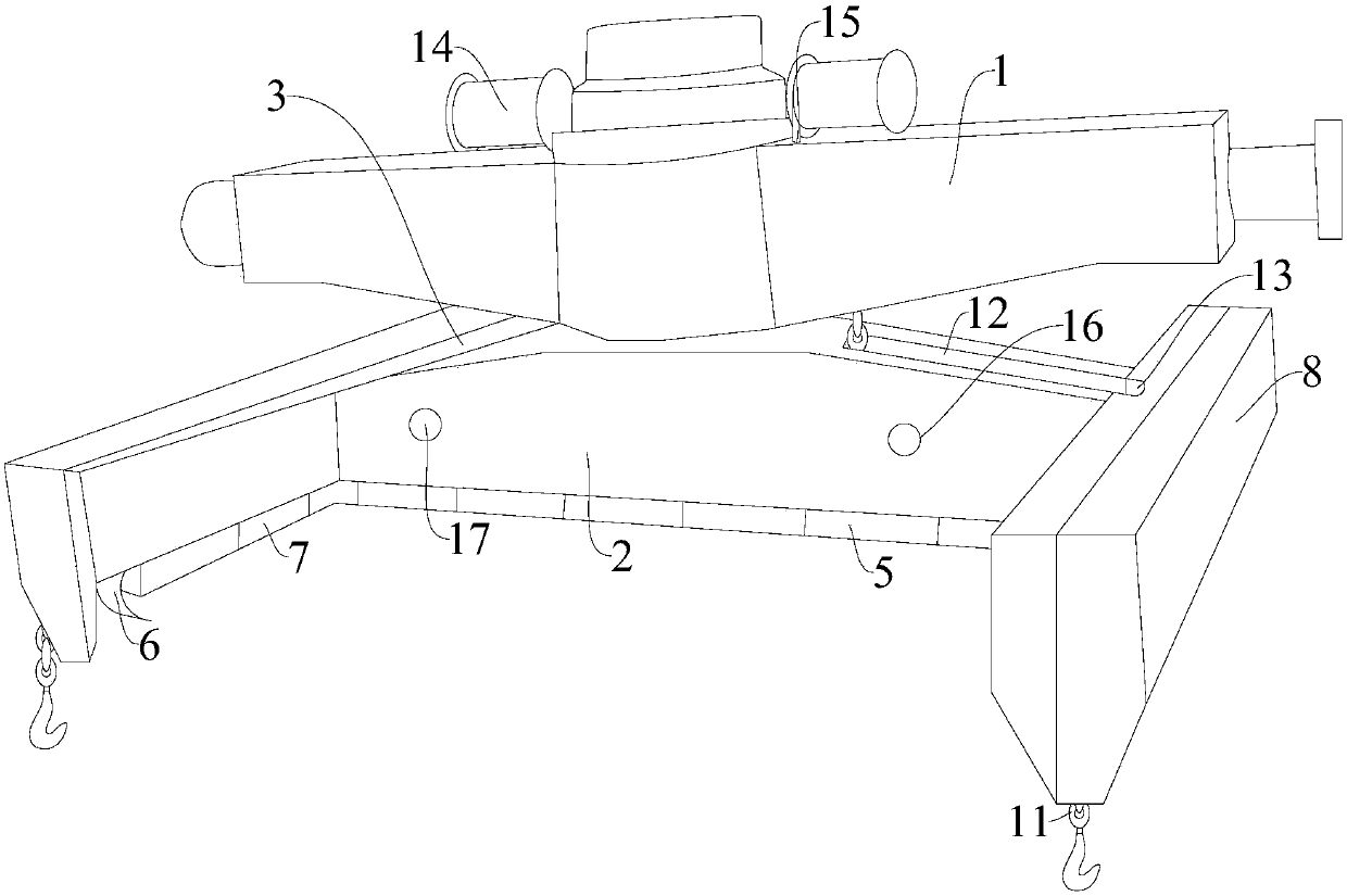 Metallurgical lifting tool with lateral stretching mechanism