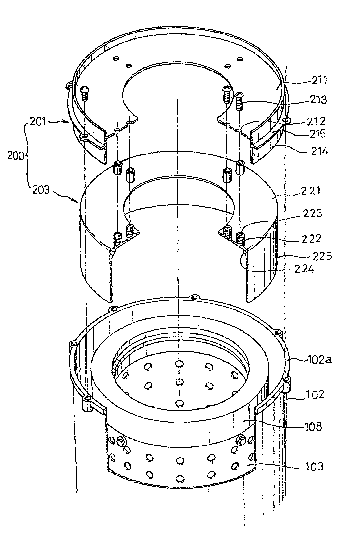 Penetration type washing machine, method for controlling the same, and tub cover for the same