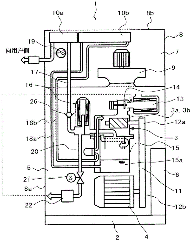 Oil supply type compressor