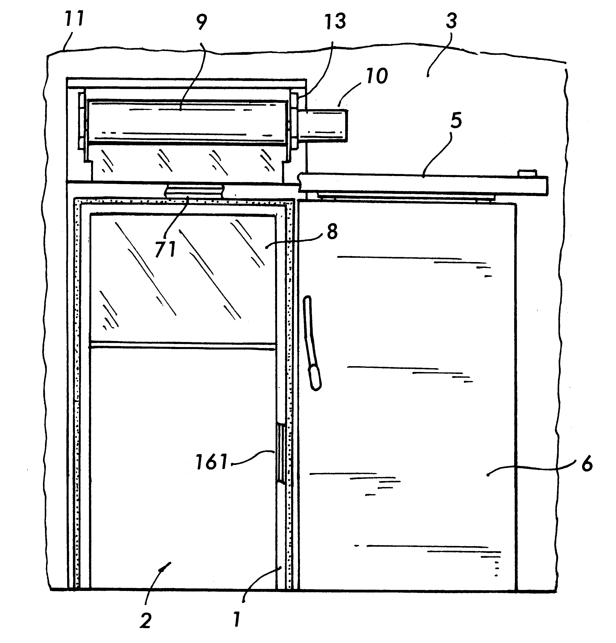 Closing system for refrigerating chambers