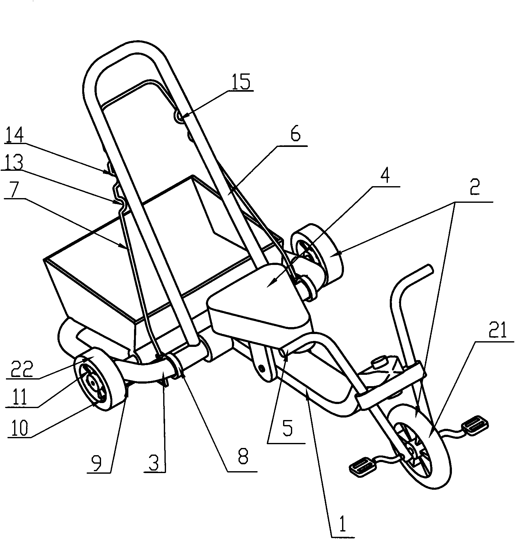 Baby carriage with brake fixing device