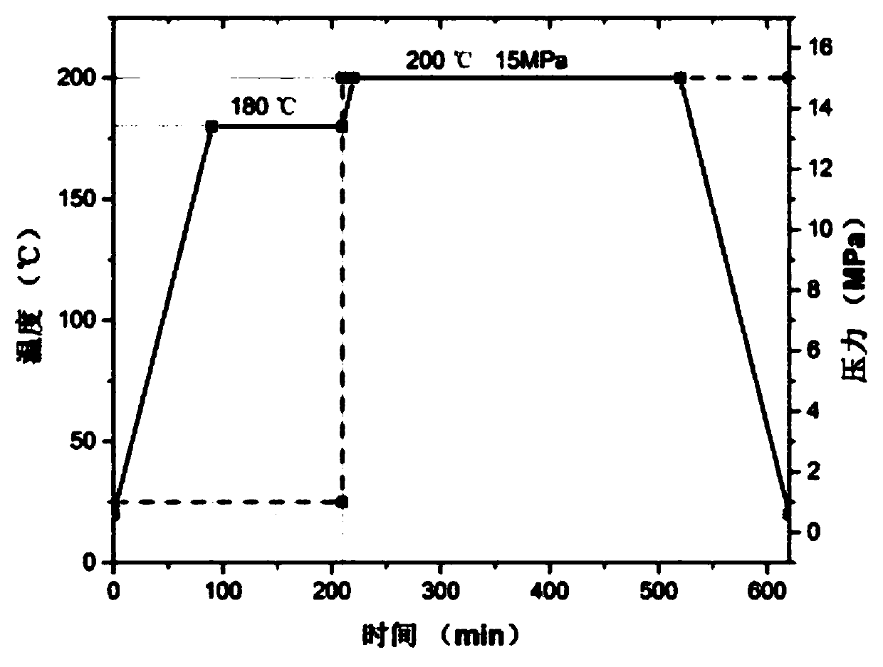 A kind of hybrid film modified carbon fiber composite material and preparation method thereof