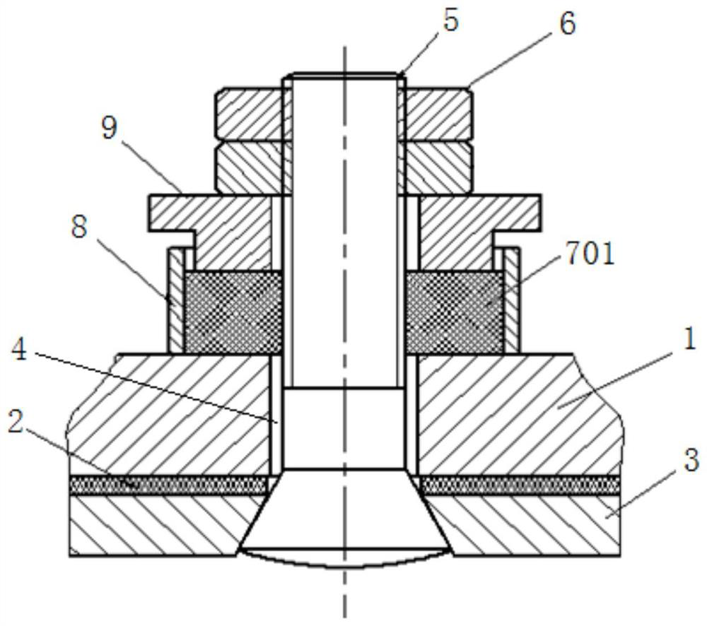 Bolt sealing structure of rod mill cylinder and rod mill