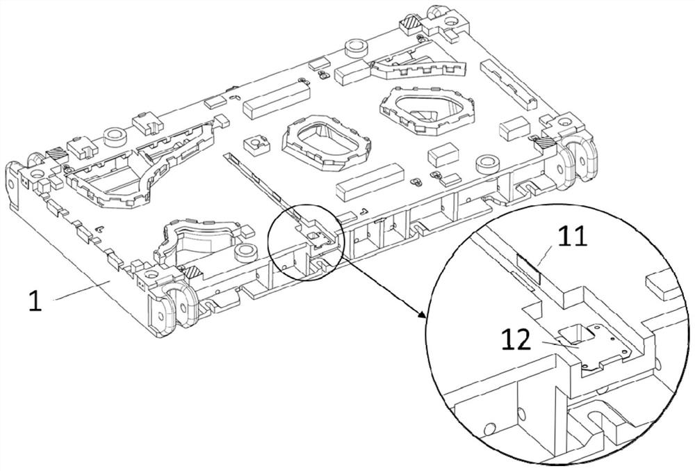 Blanking die frame structure