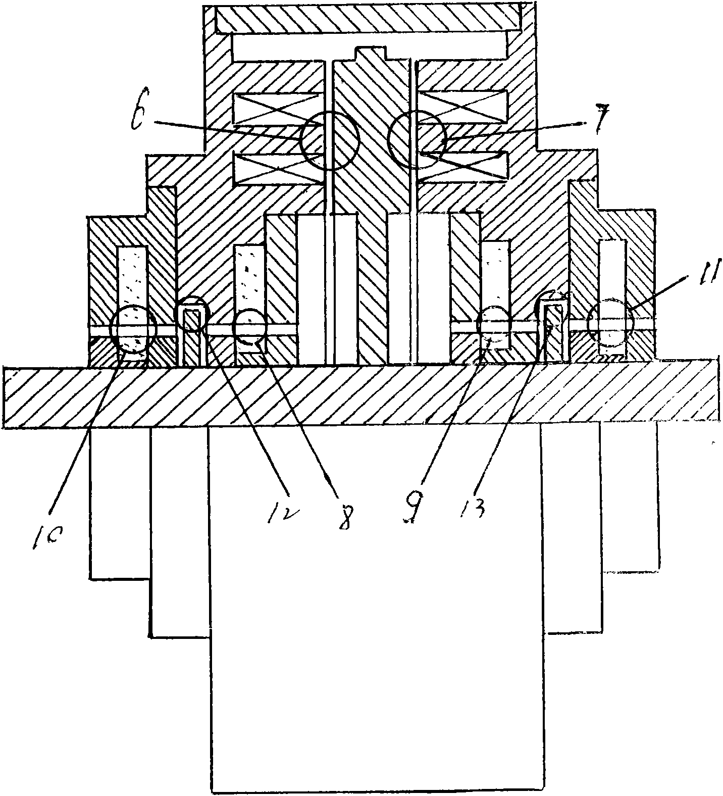 Magnetic levitation rotor support system, magnetic levitation bearing and magnetic biasing weight reducing device