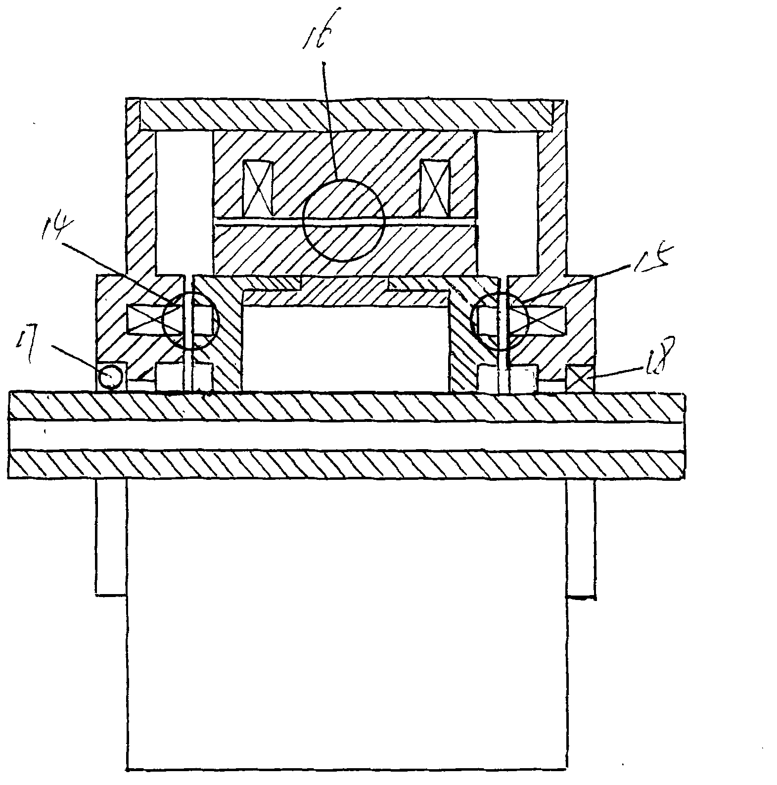 Magnetic levitation rotor support system, magnetic levitation bearing and magnetic biasing weight reducing device