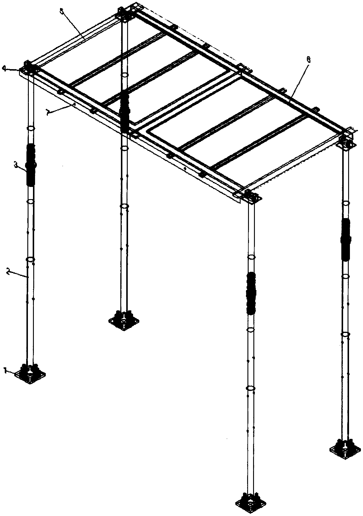Integrated foldable beam and plate construction template