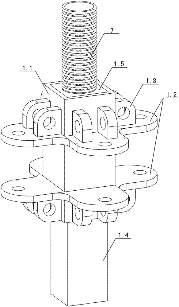Positively-biased multidirectional three-dimensional connected clamp plate link, quick-release frame, application and method of positively-biased multidirectional three-dimensional connected clamp plate link and quick-release frame