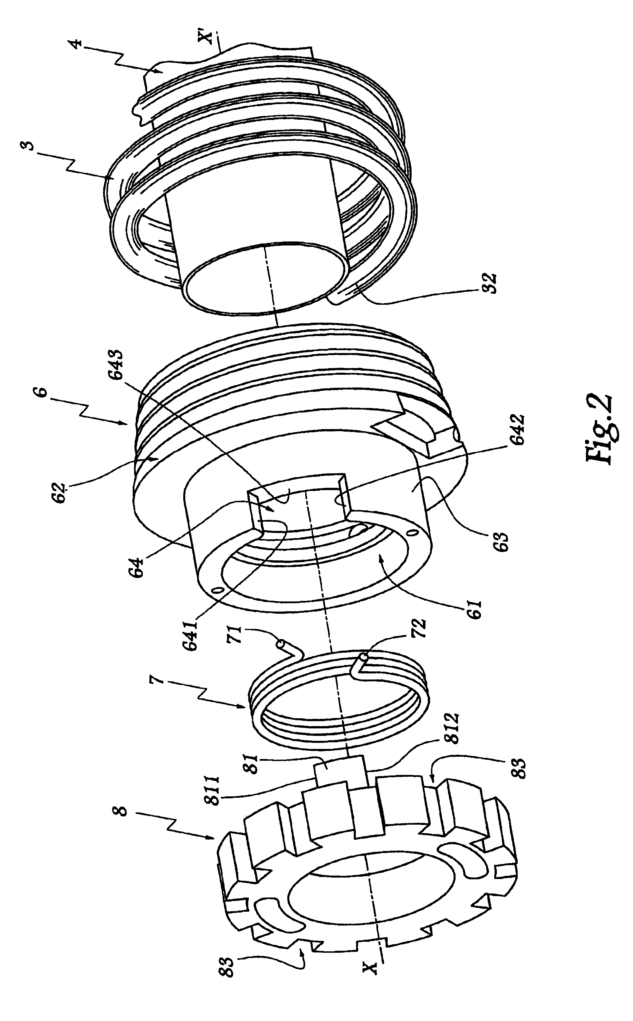 Mechanism for tensioning a compensation spring for a closing or sun protection installation
