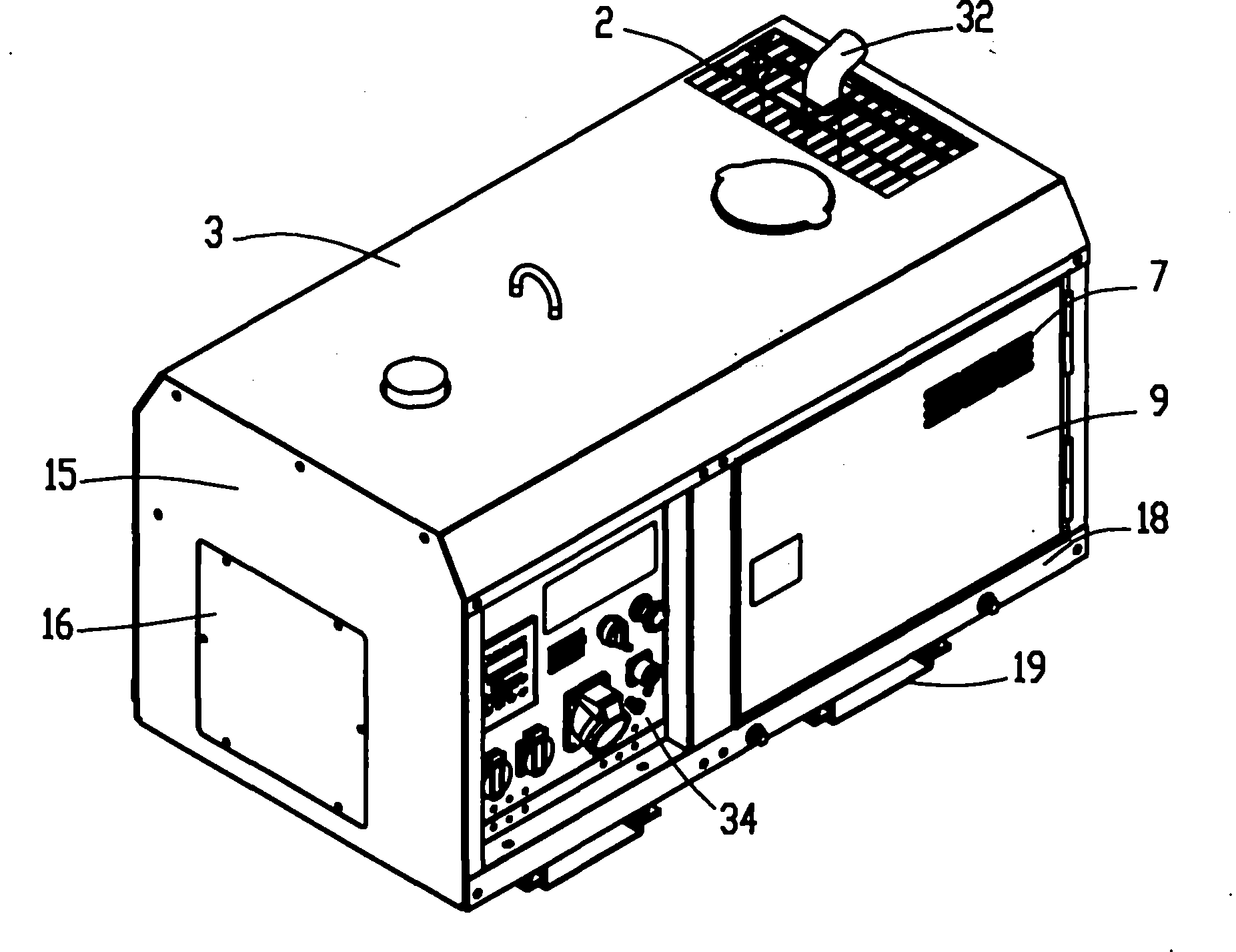 Engine electric generator unit