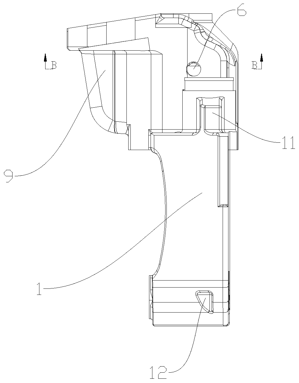 Caliper body, caliper body machining method and method for assembling brake with caliper body