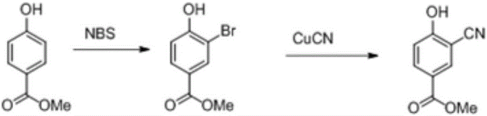 Preparation method of methyl 3-cyano-4-hydroxybenzoate