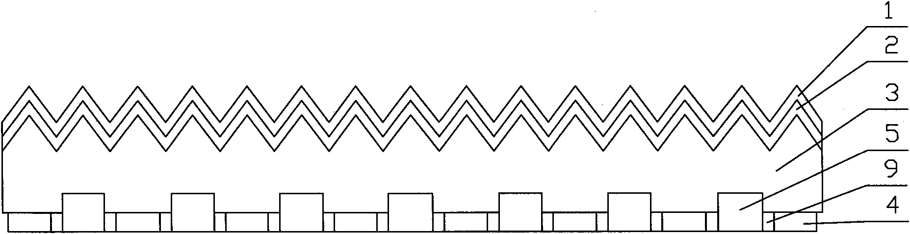 Schottky junction single-sided electrode crystalline silicon solar cell and preparation method thereof