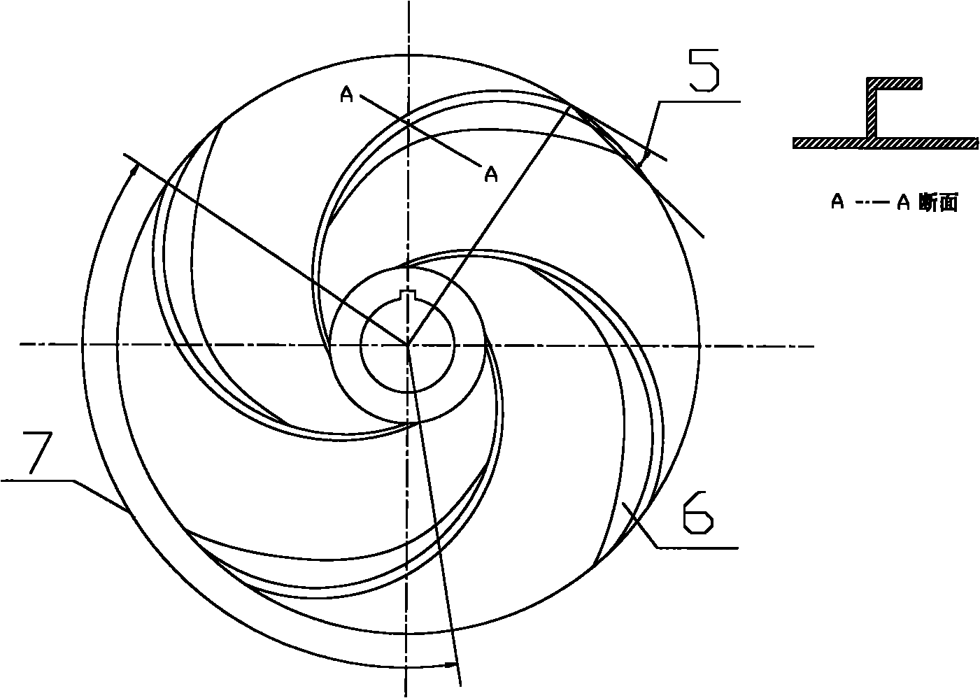 Method for designing non-overload vortex pump impeller with edge folding blades