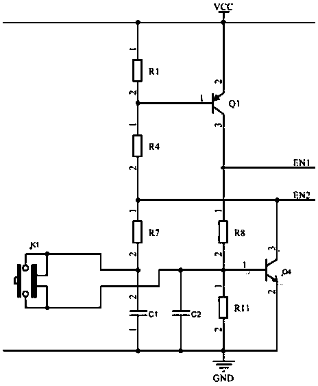 Red and white light source switching control circuit of visual endoscope