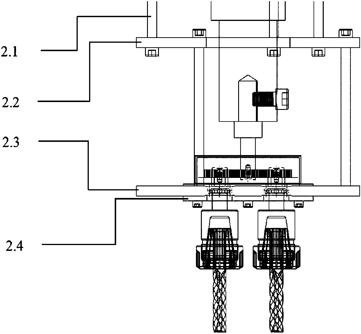 Robot milling double-shaft compound cutter device and method