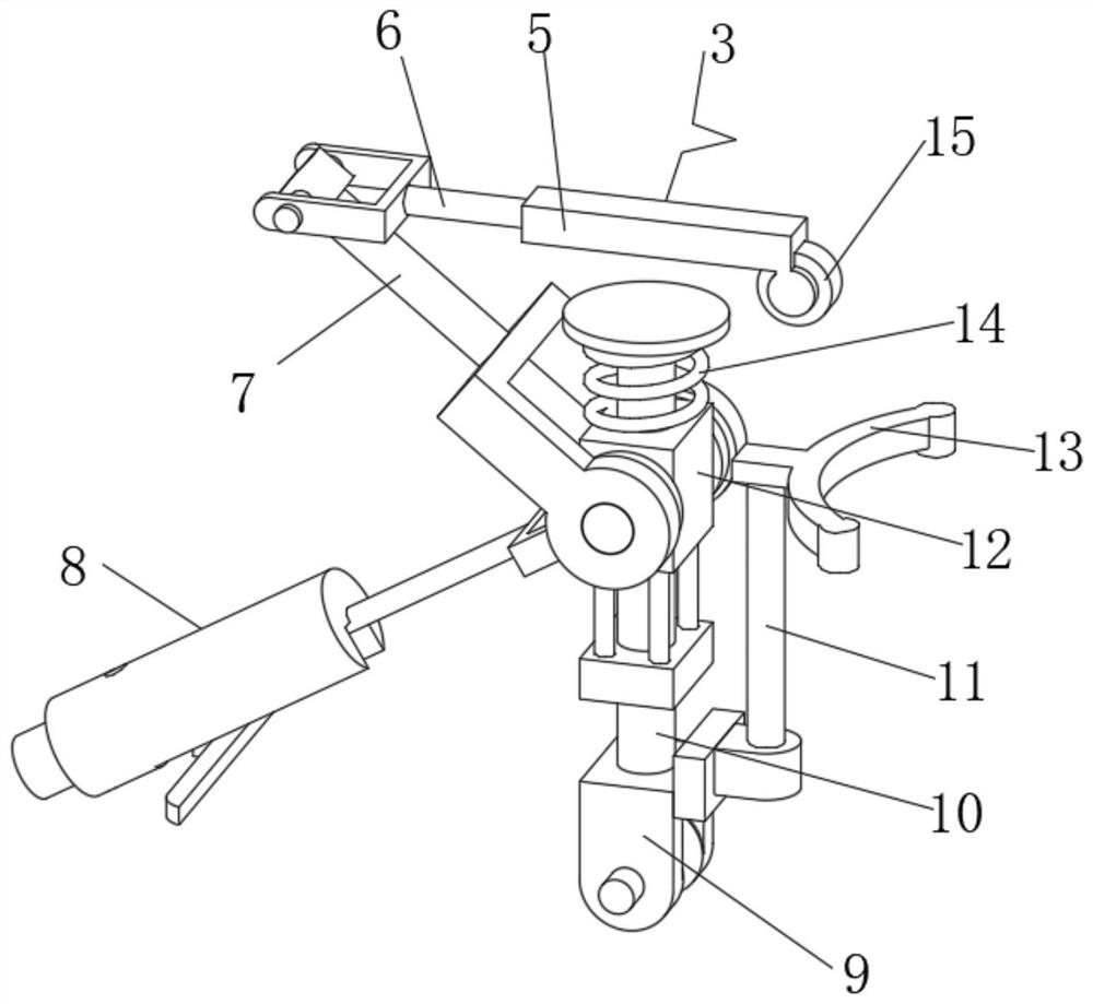 Mechanical pushing and guiding integrated limiting device