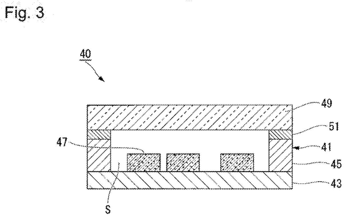 Adhesive for ultraviolet-light-emitting device, and ultraviolet-light-emitting device