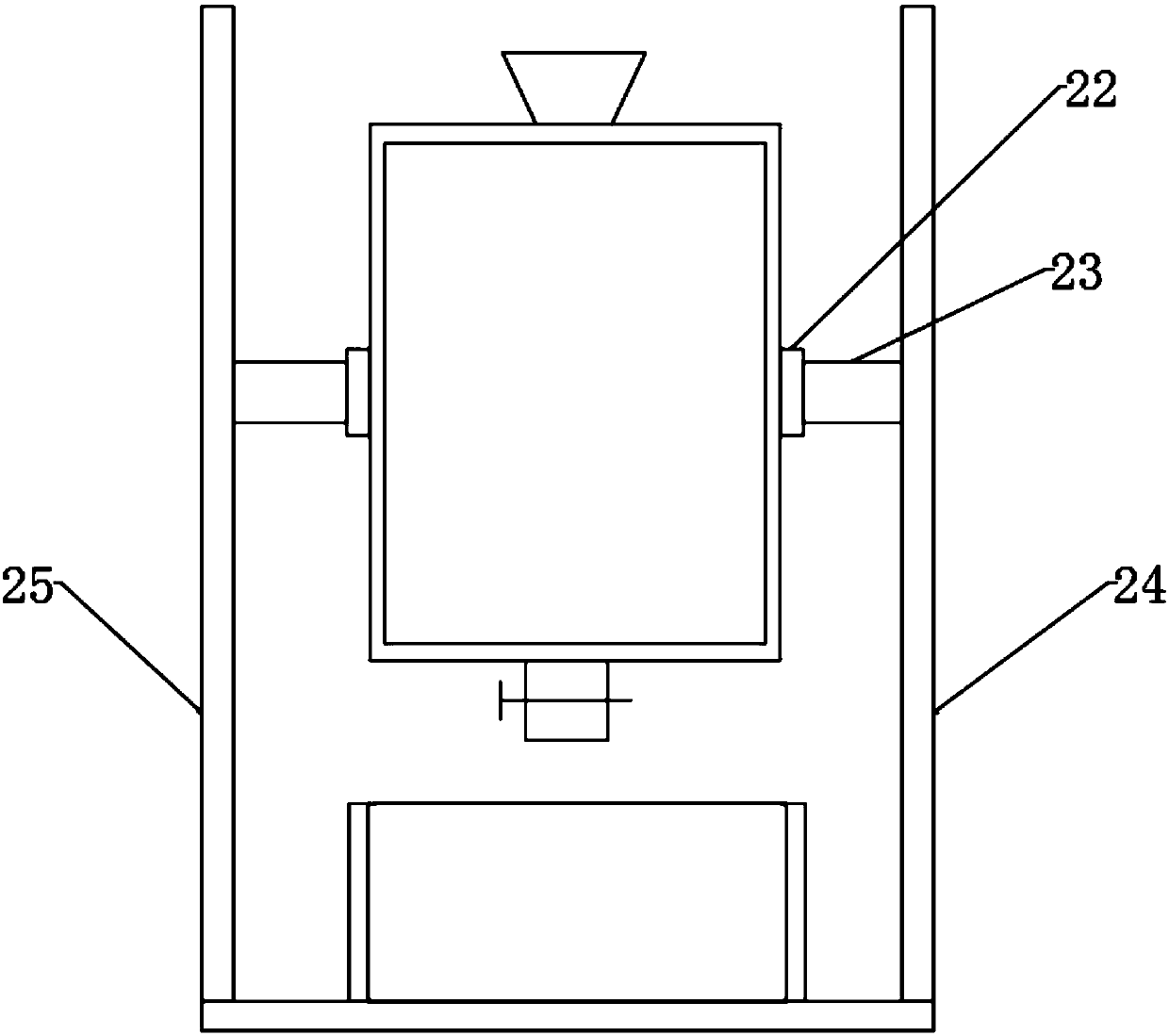 Efficient mixing device for plastic particles