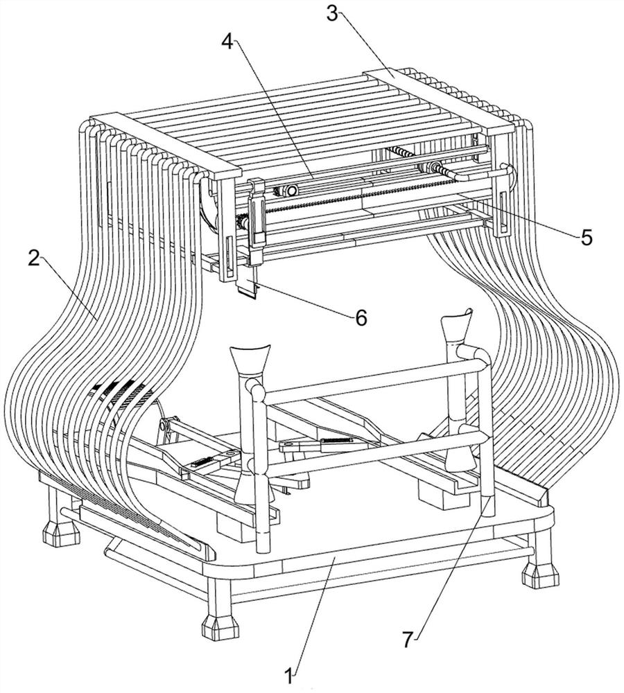 A solid wood chair scraping device for furniture processing