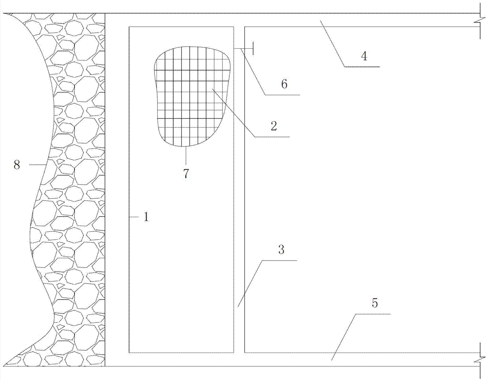 Reinforcing method for crushed top plate of coal face